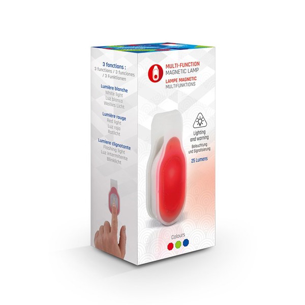 LAMPE MAGNETIQUE MULTIFONCTION ECLAIRAGE ET SIGNALISATION - Rouge
