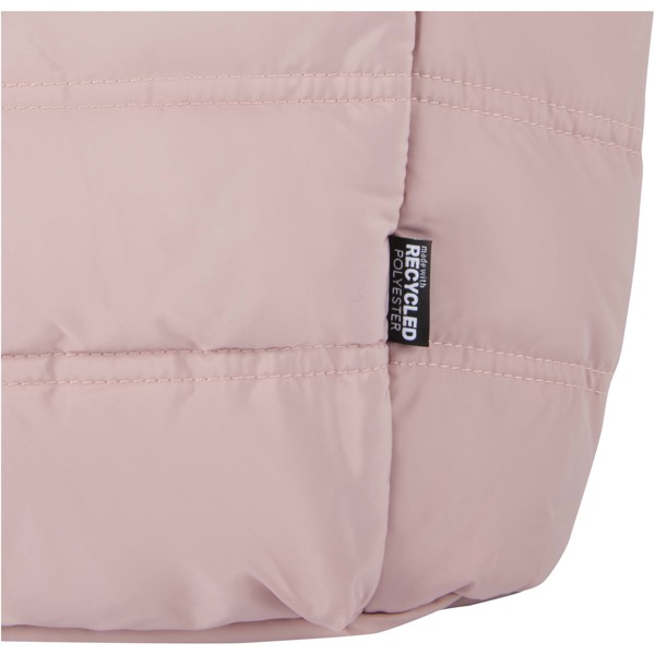 Tote bag per portatile da 15,6" in materiale riciclato certificato GRS Puffer - 18L - Rosa polveroso