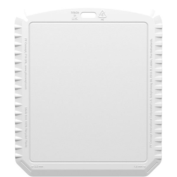 Thrym rectangular recycled plastic ice scraper - White