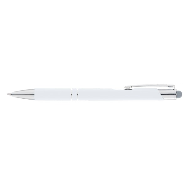 Crosby Softy Pen w/Top Stylus - White / Laser