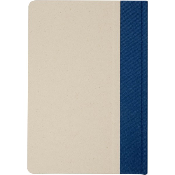 Carnet à couverture rigide A5 en papier à base de canne à sucre Liliana - Bleu hale