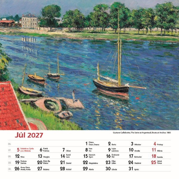 Nástenný Kalendár Impresionisti Štvorec 2027