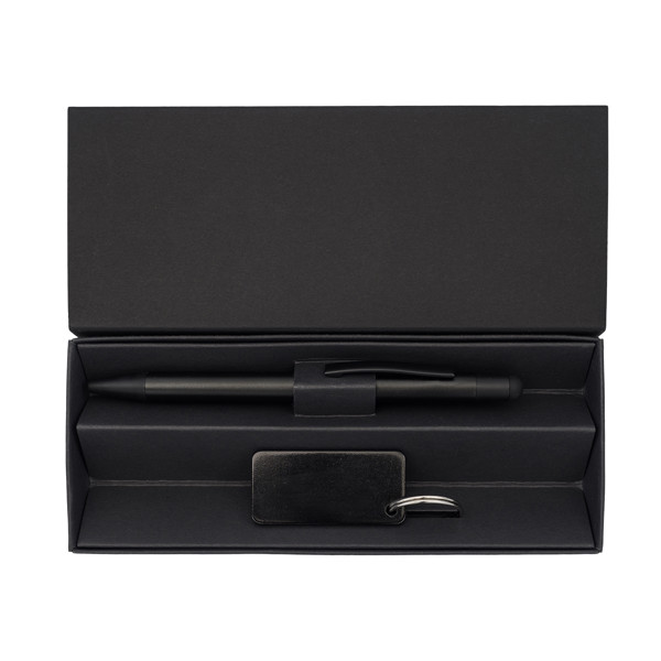 Couple pen and keychain gift set - Black