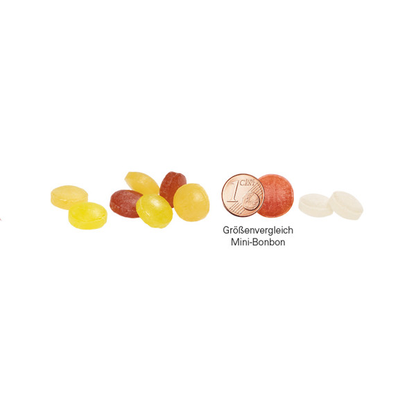 Bonbonglas Mini, Papier-Etikett, Mini Bonbons Fruchtmix | Cavendish & Harvey Mini Bonbons Fruchtmix, 30 g