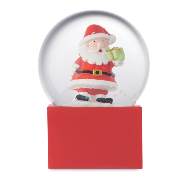 Small snow ball glass ornament Santo