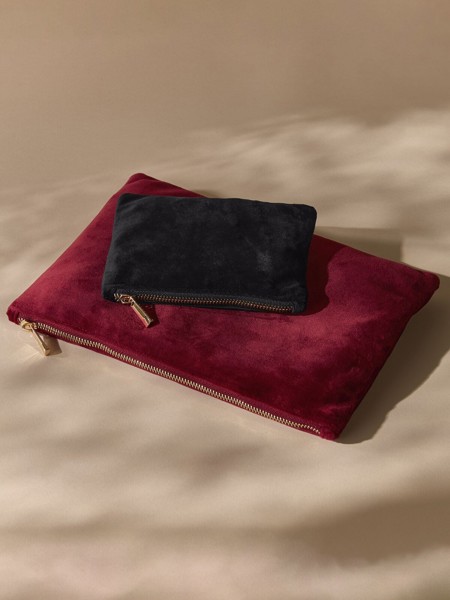 Velvet Accessory Pouch - Black Onyx