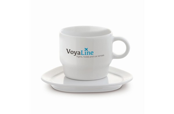 Cup &amp; saucer triangle Satellite 180ml