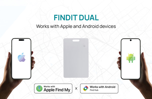 Findit Dual RCS rplastic ultra-thin finder card rechargeable