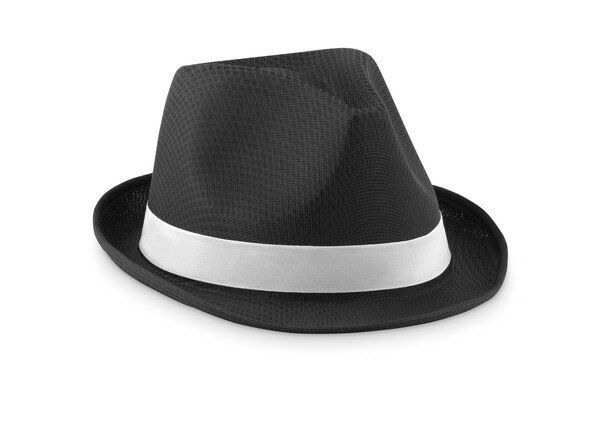 Coloured polyester hat Woogie - Black