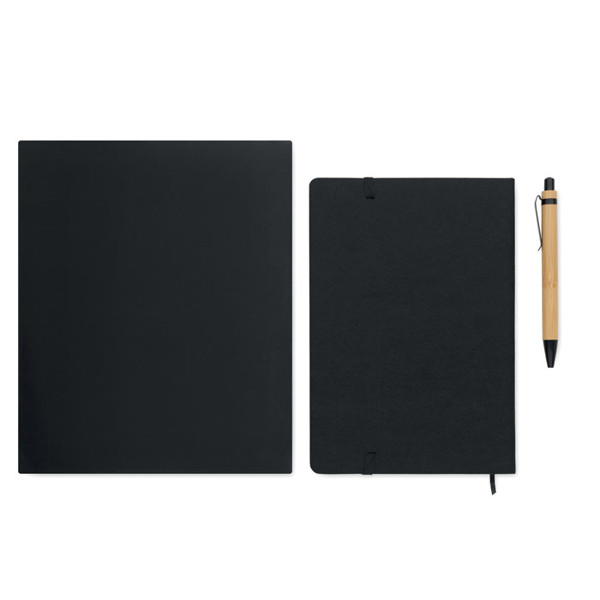 A5 RPET notebook set Notemix - Black