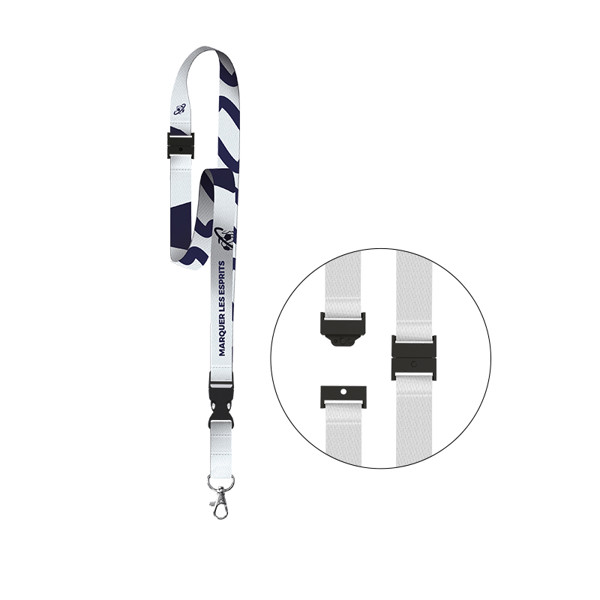 CORDON TOUR DE COU ANTI-ETRANGLEMENT / LANYARD 2X85+10 CM