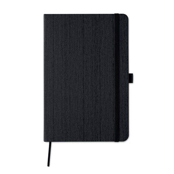 A5 notebook in PU with penloop Woody - Black