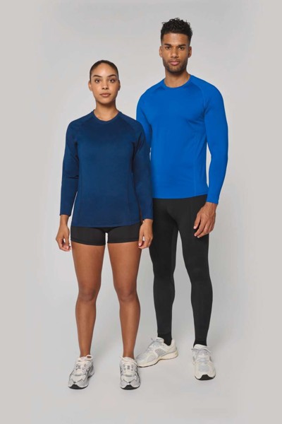 Adults' Long-Sleeved Base Layer Sports T-Shirt - White / L