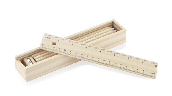Wooden box with colour pencils 12 pcs KRASI