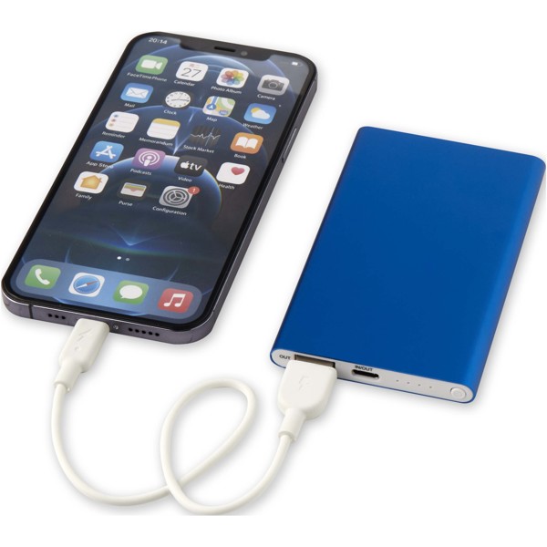 Batterie de secours en aluminium Pep de type-C de 4 000 mAh - Bleu royal