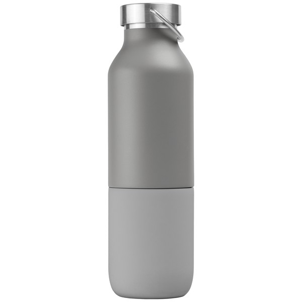 Freya Duo – 2-in-1 590 ml Double-Wall Recycled Stainless Steel Bottle with 325 ml Tumbler - Grey / 4 Colour inkjet