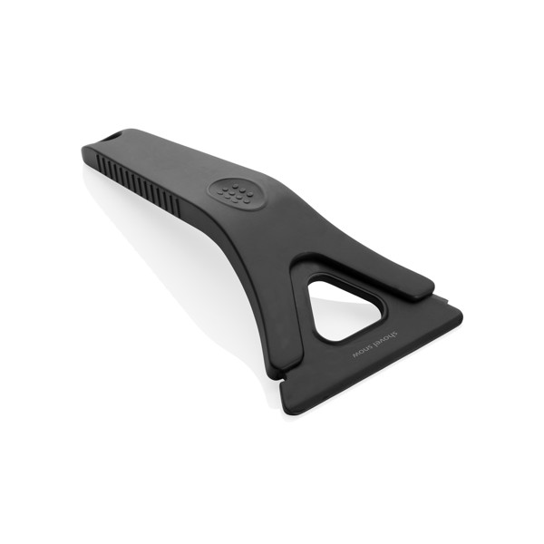 Polard RCS certified recycled plastic 3-in-1 ice scraper - Black