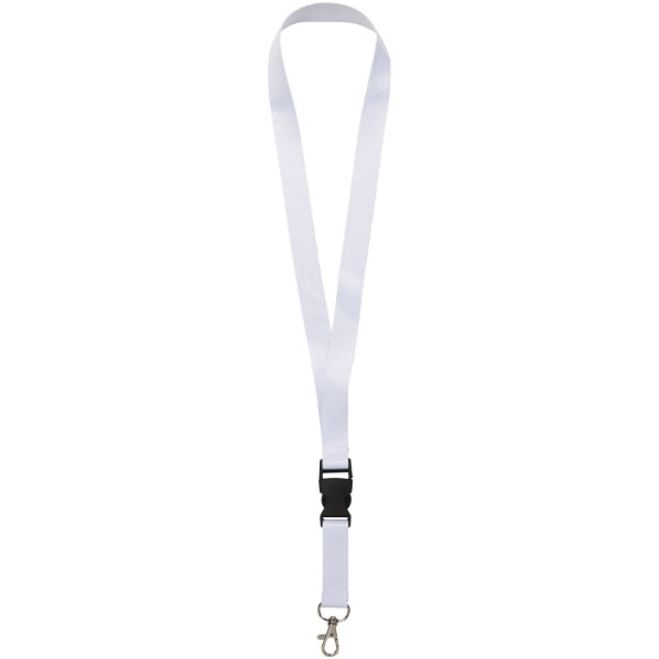 Bude vollfarbig bedrucktes Lanyard - einseitig - weiss / 20mm