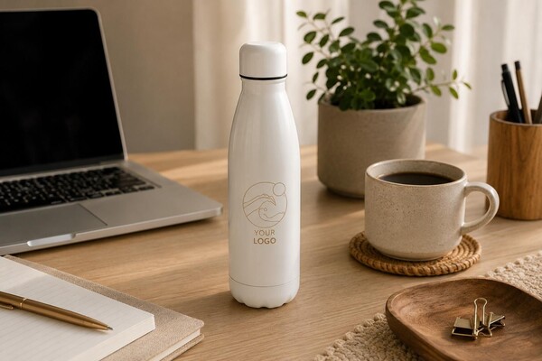 Recycled drinking bottle 700 ml Breeze - white