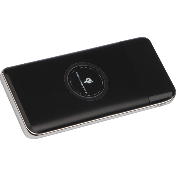 Wireless powerbank - 8000 mAh SEBASTIANO - Black