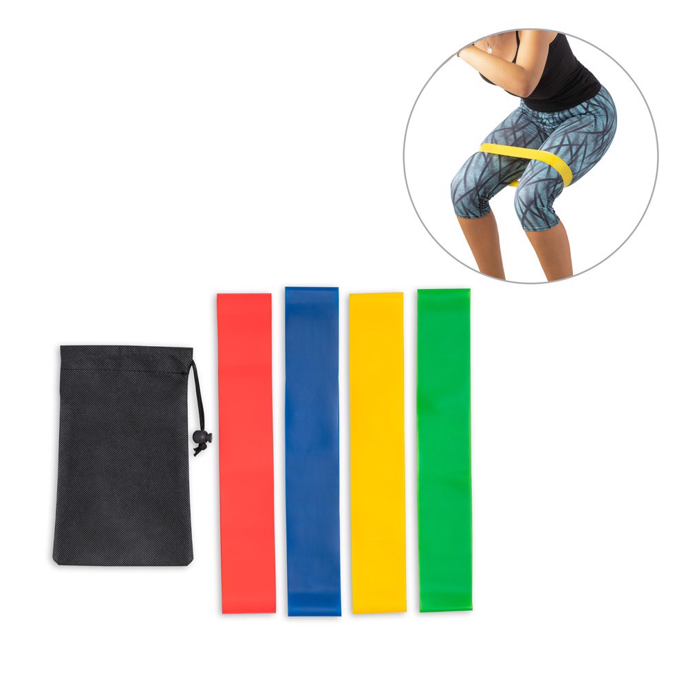 PS - BURPEE. Set of elasticated resistance bands with non-woven pouch