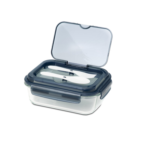 1000 ml Lagos glass lunch box with cutlery