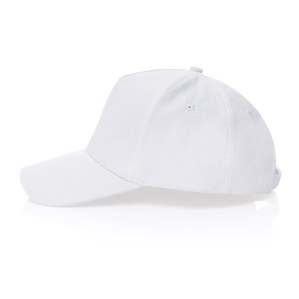 Impact 5panel 280gr Recycled cotton cap with AWARE™ tracer - White