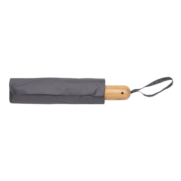 21" bambus auto-open/close deštník Impact ze 190T RPET AWARE - Antracitová