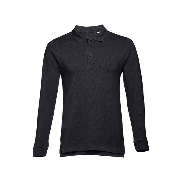 THC BERN 3XL. Men's long sleeve polo shirt - Eclipse Blue / 3XL