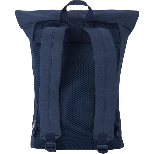 Sac à dos à fermeture enroulable Recanvas recyclé et certifié GRS de 14" et 16 L - Marine