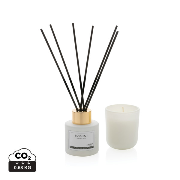 Ukiyo candle and fragrance sticks gift set - White