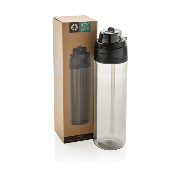 Omni sip RCS RPET water bottle 800ML - Black