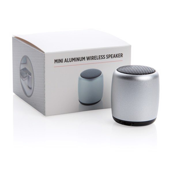 Mini aluminium wireless speaker - Silver