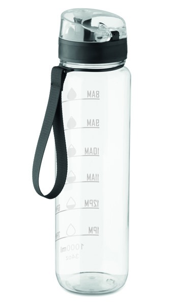 Sport-Trinkflasche RPET 1L Isforden Mark - Transparent