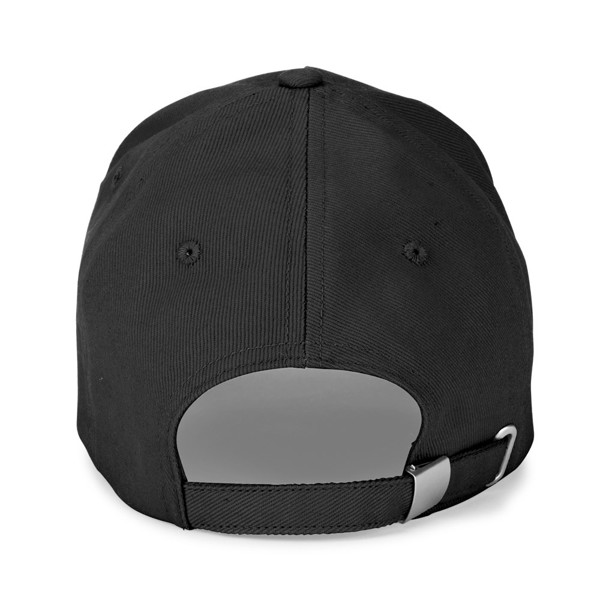 ASHTON. Čepice ze 100% bavlny (260 g/m²) s 5 panely - Černá