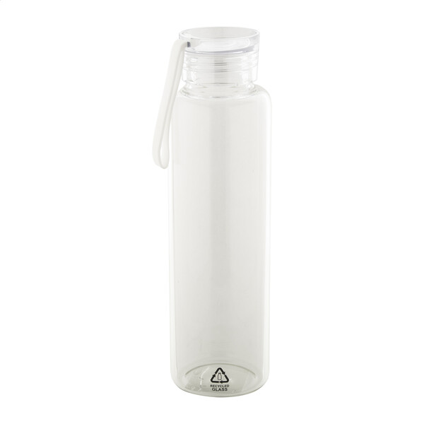 Recycled Glass Bottle Vitrem - White