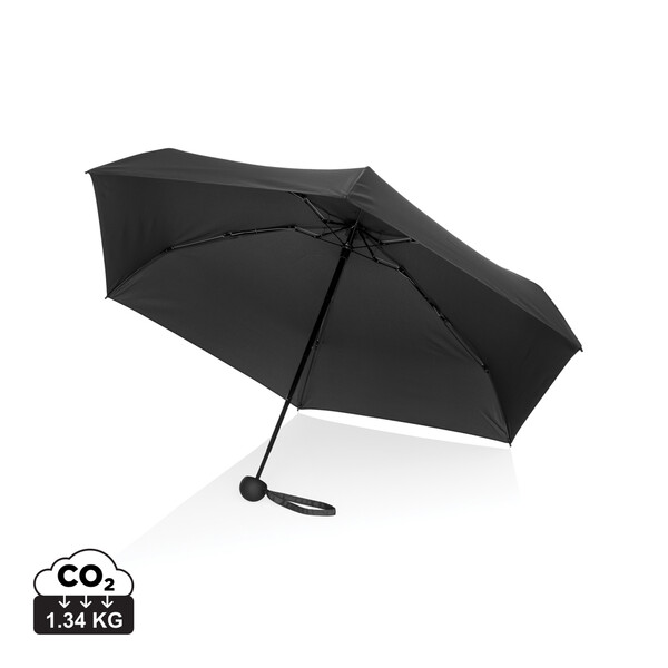 19.5" Aware™ RPET super mini manual 190T Pongee umbrella - Zwart