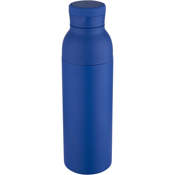 Bouteille avec isolation sous vide Illuminate double paroi de 650 ml en acier inoxydable recyclé certifié RCS - Bleu royal