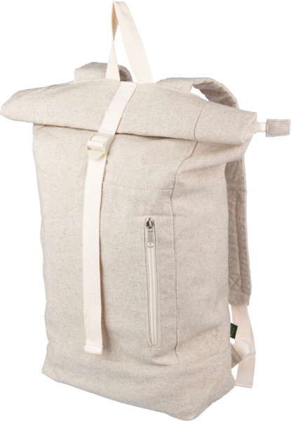 Hemp (280 gr/m2) roll-top backpack Margarete