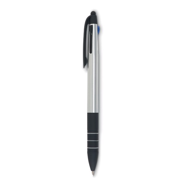 Stylo bille stylet 3 couleurs Multipen - Argent