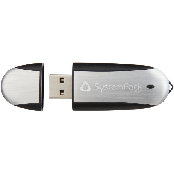 Memo USB-Stick - schwarz / silber / 16GB