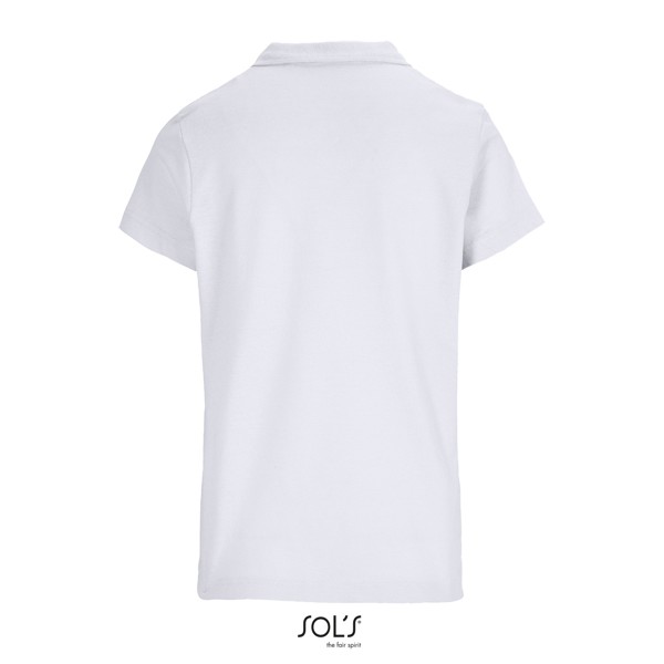 Pulse women polo, ring-spun combed cotton - White / 2XL