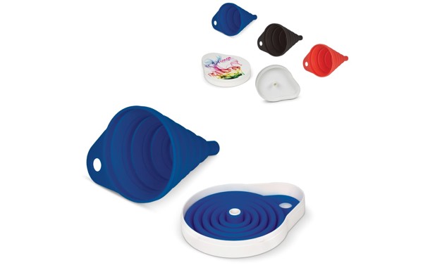 Foldable funnel for car - White / Black
