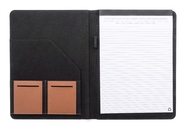 Recycled Canvas Document Folder Capudo A4 - Black