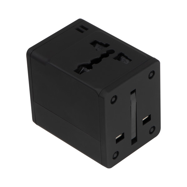 TADDEO Adaptor călătorie cauciucat - Black