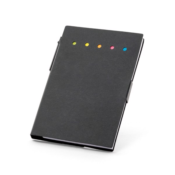 COOPER. Coloured sticky notepad with 6 sets - Black