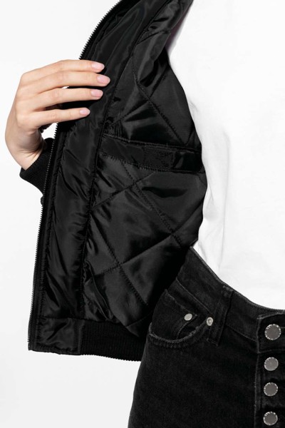 Ladies' Bomber Jacket - Black / XL