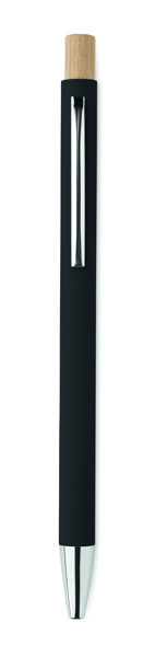 Recycled aluminium ball pen Bergamo - Black