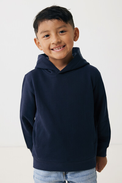 Sweat à capuche avec poches latérales Iqoniq Yengo Kids - Bleu Marine / 56