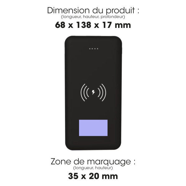 NUBO - BATTERIE DE SECOURS CHARGEMENT SANS FIL 10 000 MAH